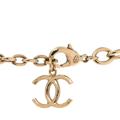 Chanel Metal Hoop Cuba Logo Necklace Gold 4 of 4