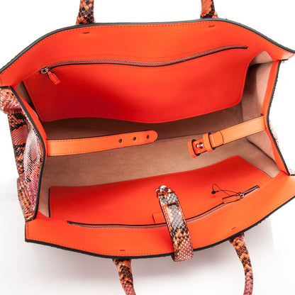 Gucci Python Medium Jackie Top Handle Bag Vibrant Orange 5 of 7