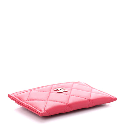 Chanel Lambskin Quilted Card Holder Pink 4 of 10