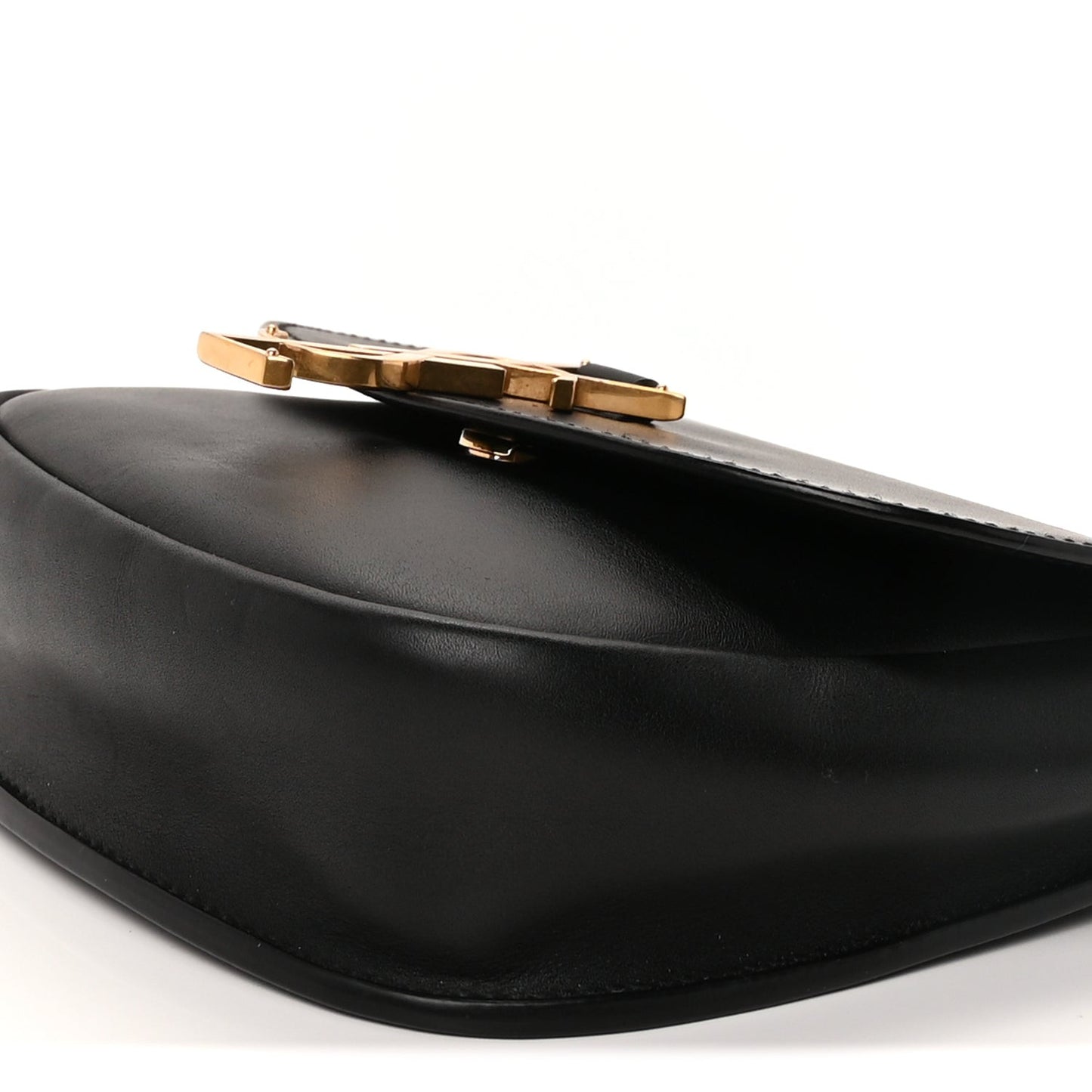 Smooth Calfskin Classic Monogram Small Kaia Satchel Black