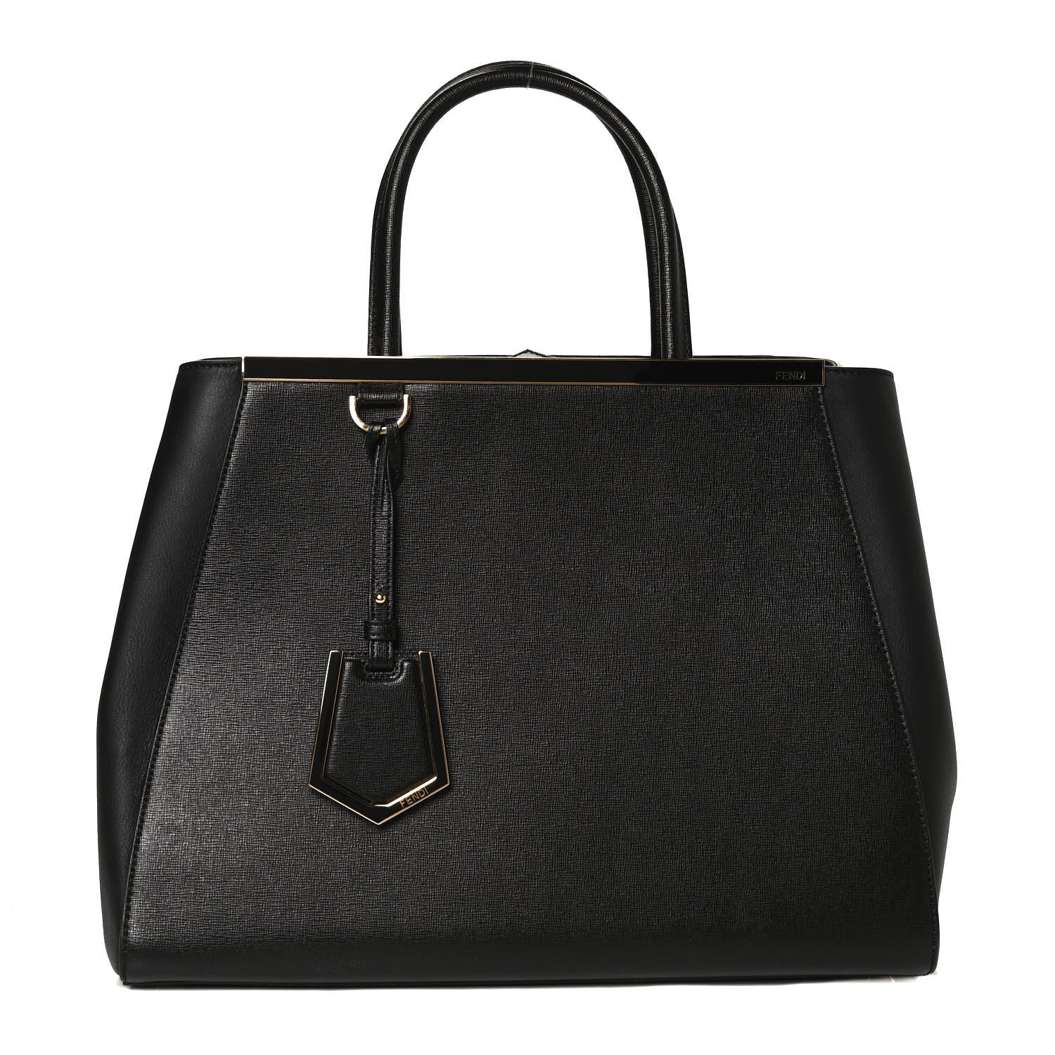 Fendi Vitello Elite Regular 2Jours Tote Black 1 of 11