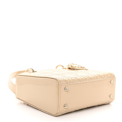 Christian Dior Patent Cannage Small Lady Dior Beige 4 of 10