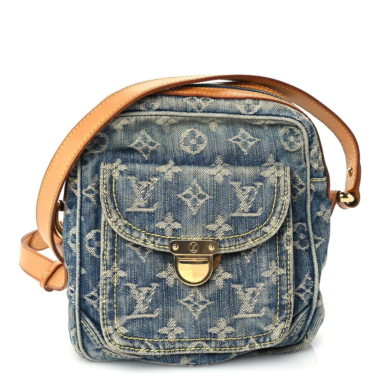 Louis Vuitton Denim Fairfax Pochette Blue 1 of 8