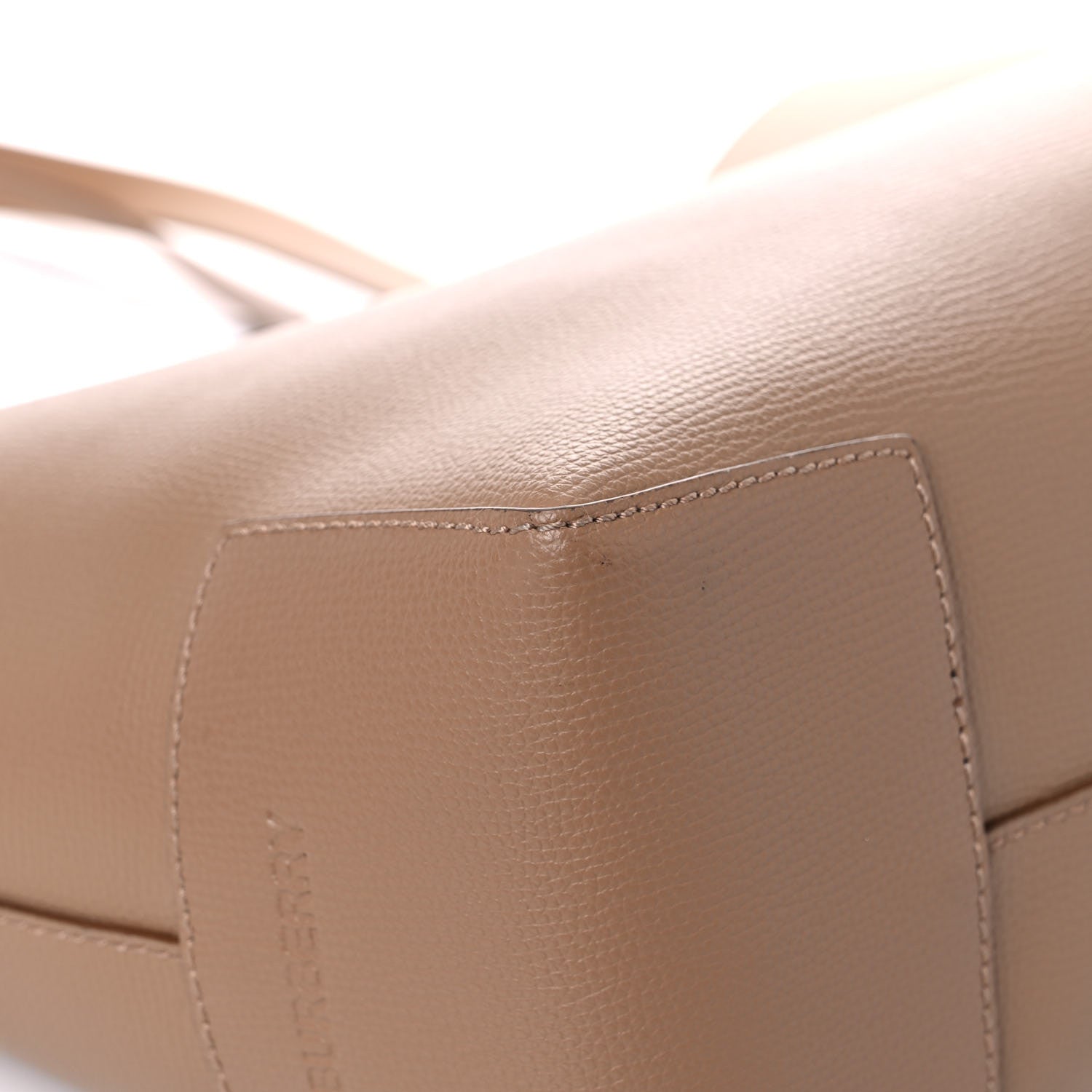 Burberry Calfskin TB Motif Embossed Medium Tote Camel 8 of 17