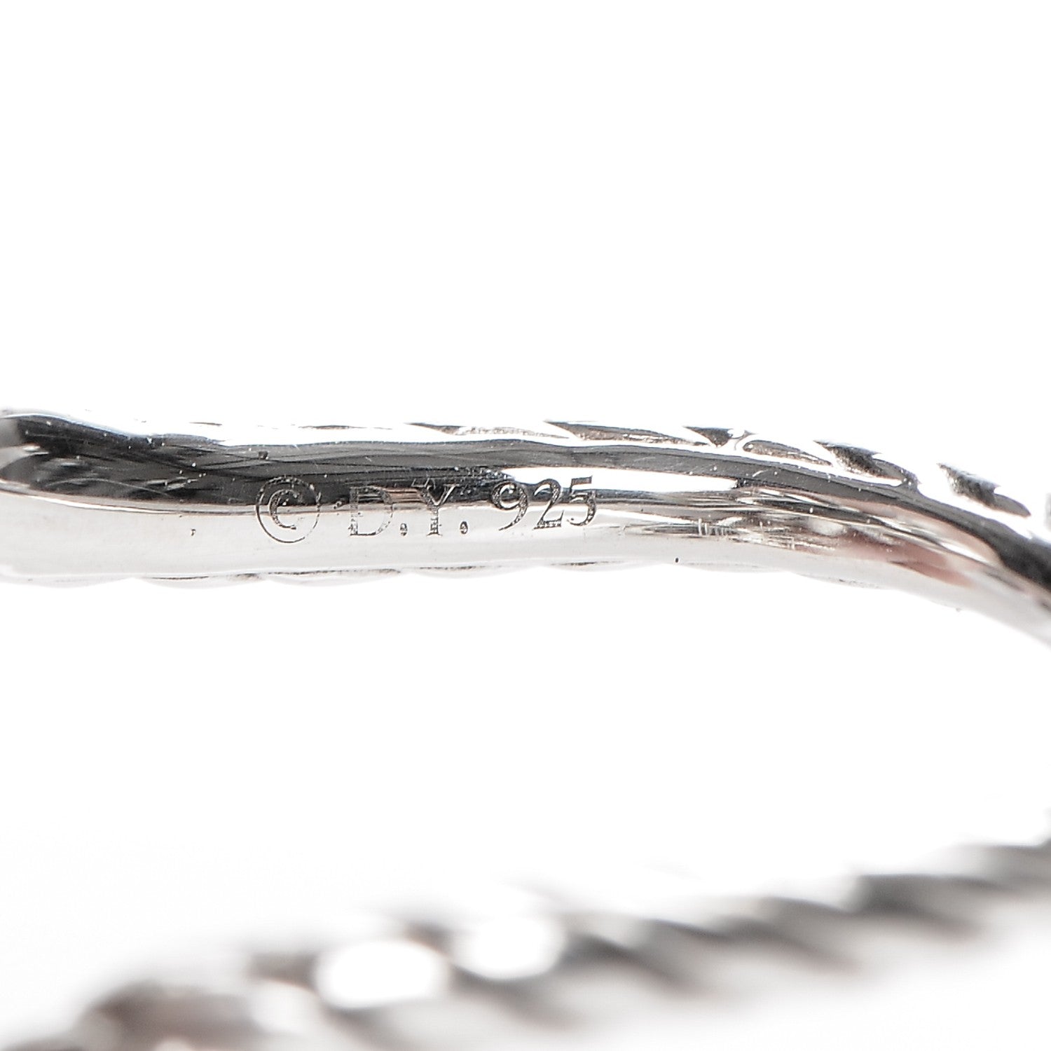 David Yurman Sterling Silver Diamond 28mm Open Starburst Ring 50 5.5 4 of 4