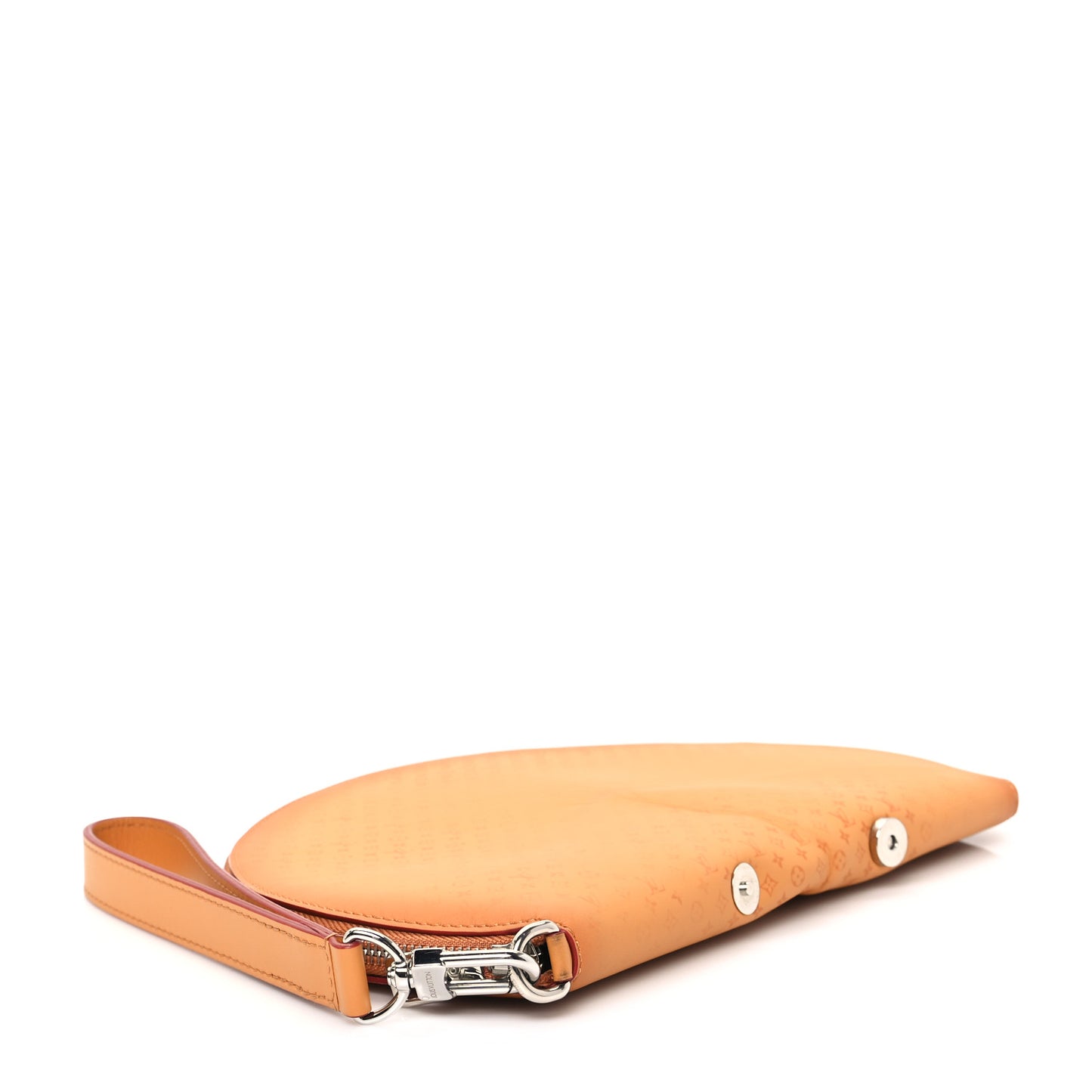 Calfskin Monogram Fortune Cookie Pouch Red