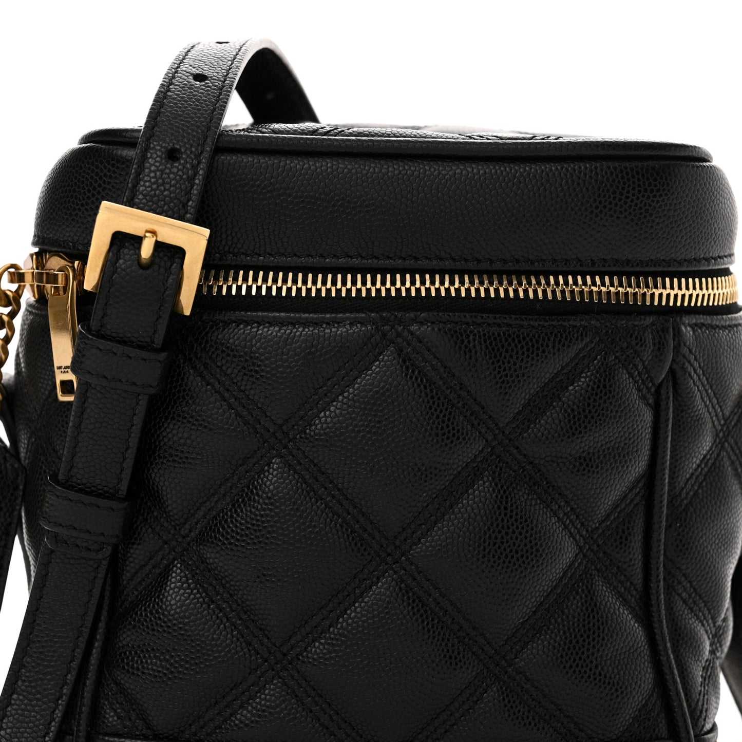 Grain de Poudre Quilted 80's Vanity Bag Black