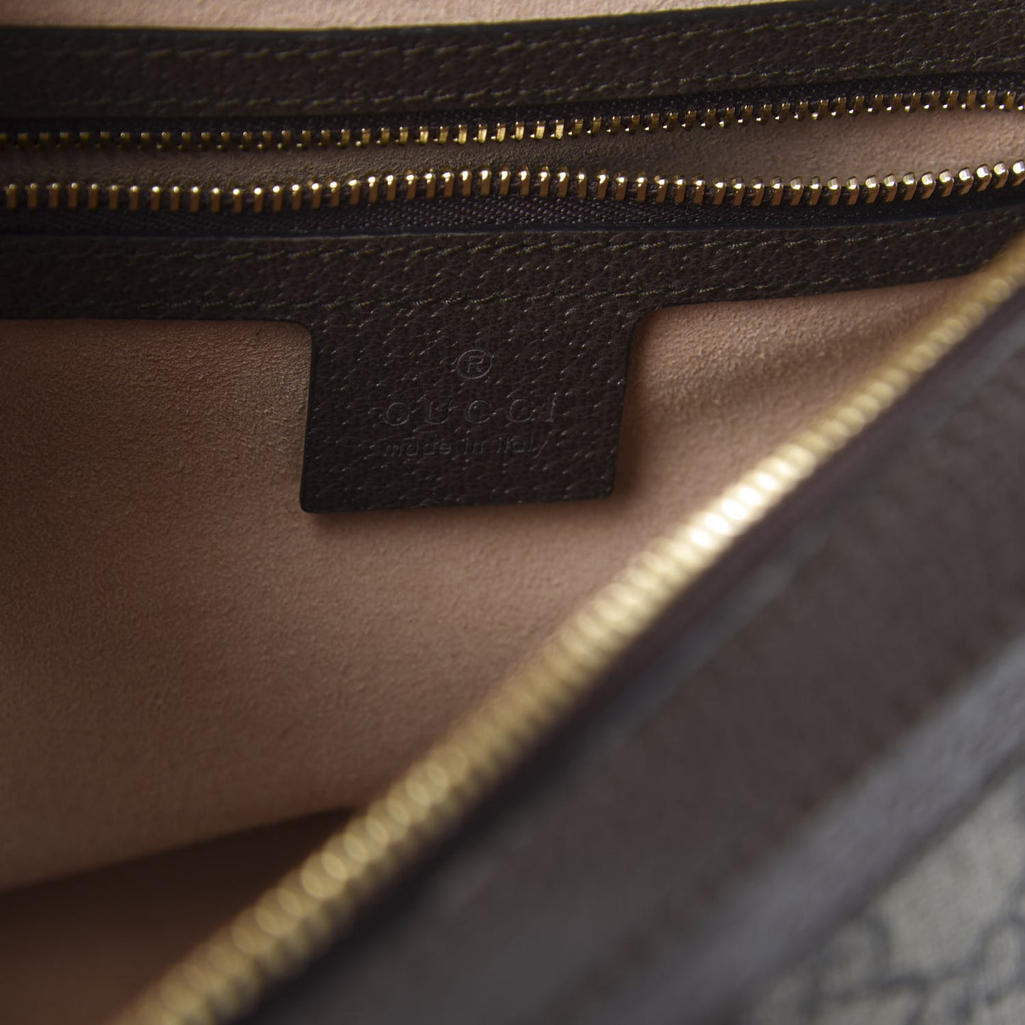 GG Supreme Monogram Web Small Ophidia Top Handle Shoulder Bag Brown