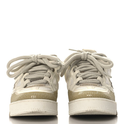 Louis Vuitton Calfskin Mesh Womens LV Skate Sneaker Beige White 3 of 7