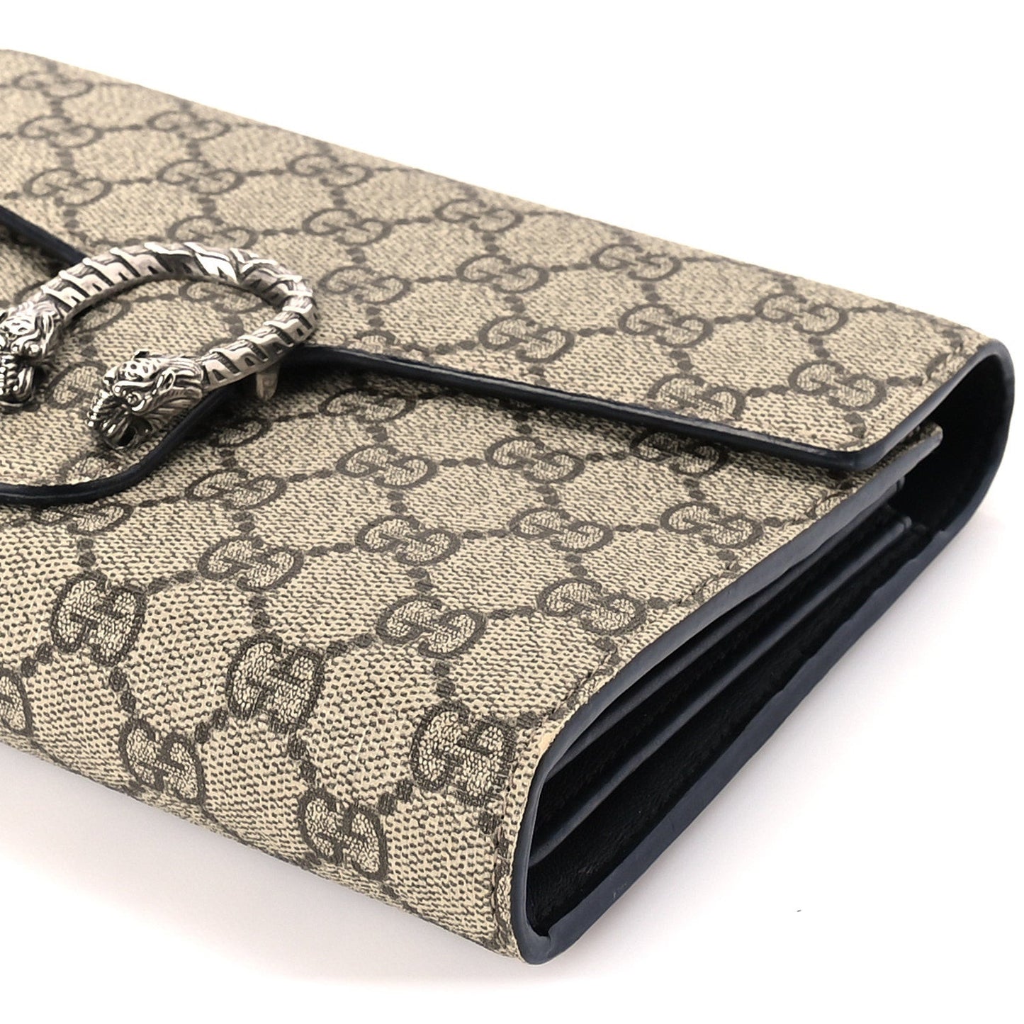 GG Supreme Monogram Mini Dionysus Chain Wallet Beige Taupe