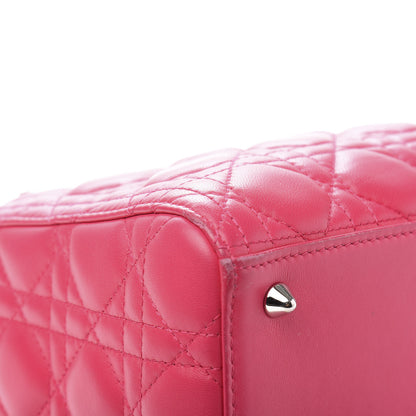 Christian Dior Lambskin Cannage Medium Lady Dior Fuchsia 12 of 18