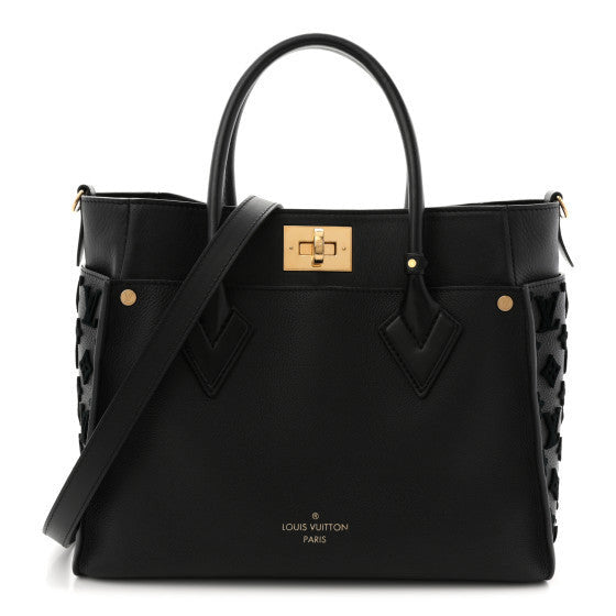 Calfskin Monogram Tufting On My Side  Black
