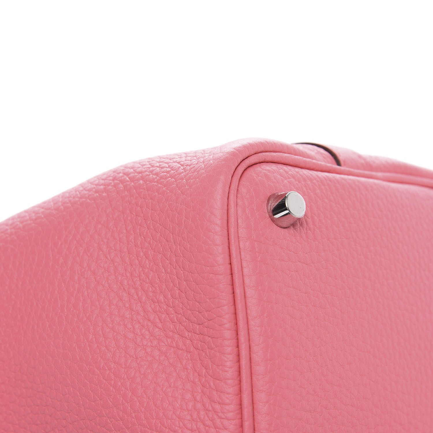 Hermes Taurillon Clemence Eclat Picotin Lock 18 PM Rose Azalee Terre Battue 7 of 9