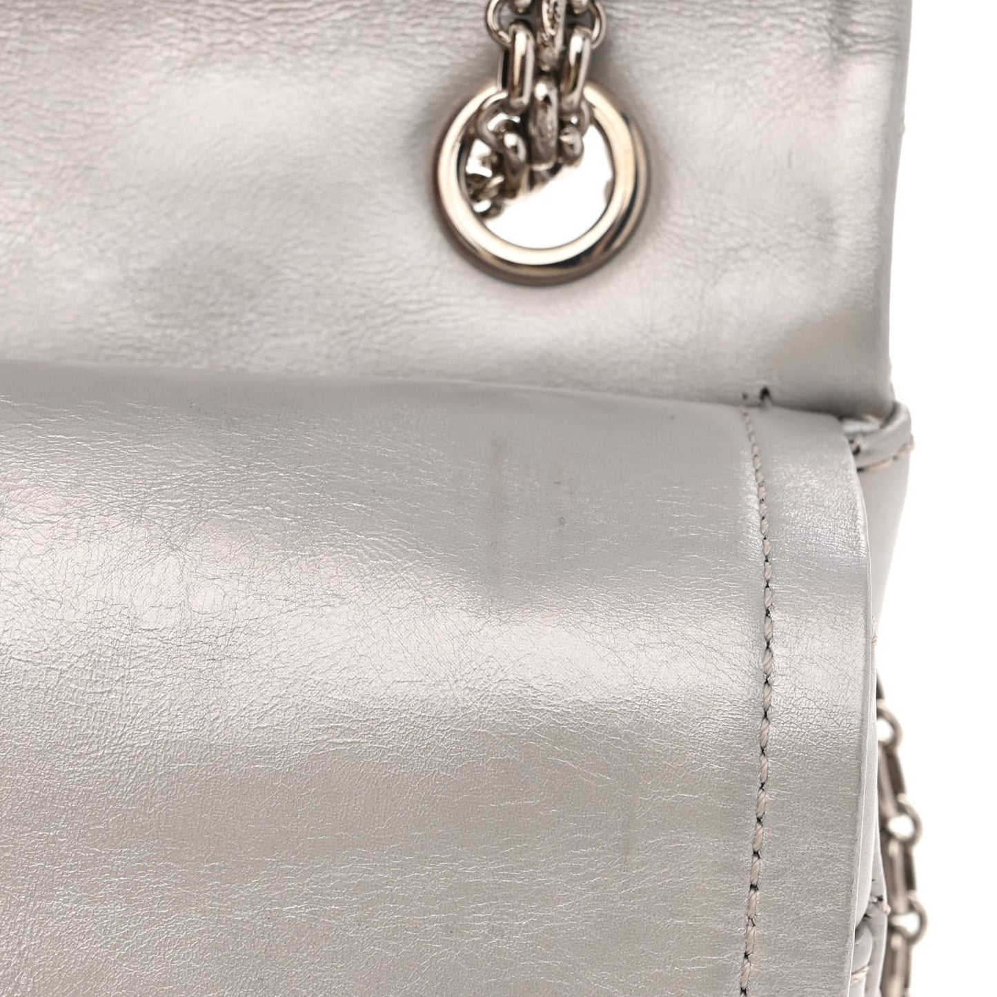 Metallic Lambskin Quilted 2.55 Reissue 226 Flap Silver