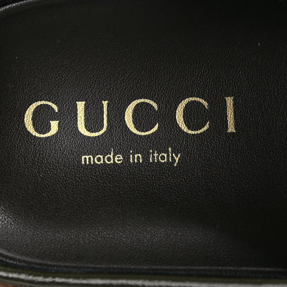Gucci New Canvas Monogram GG Granada Kid Womens Horsebit Mules 37.5  Green 6 of 10