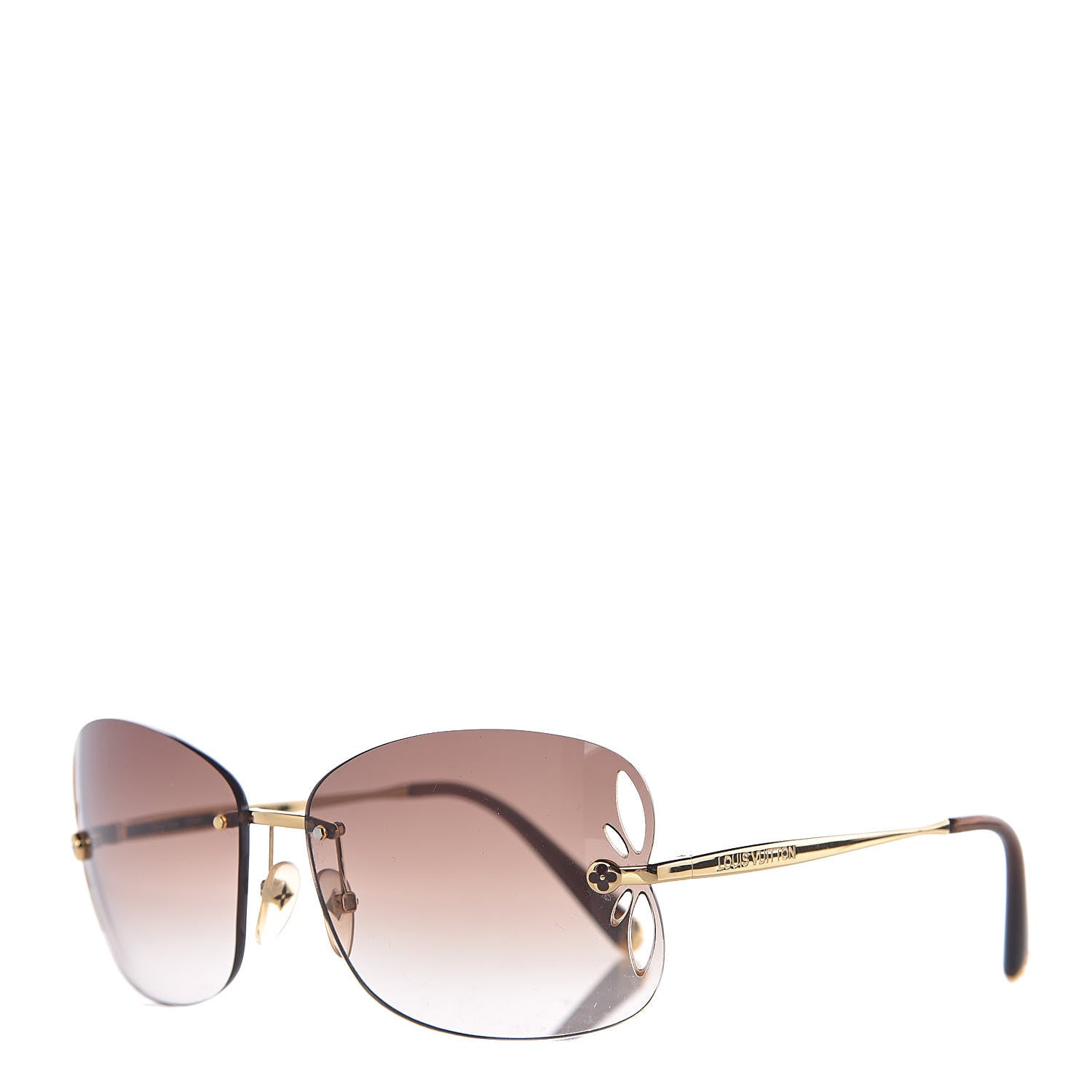 Louis Vuitton Lily Sunglasses Z0371U Brown Glitter 1 of 9