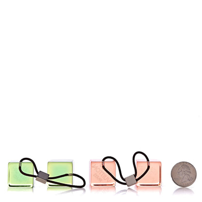 Louis Vuitton Resin Fluo Robert Wilson Hair Cubes Green Orange 2 of 3