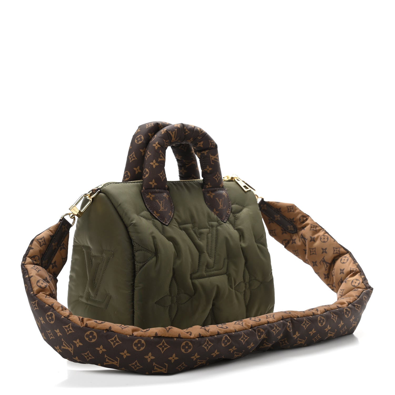 Louis Vuitton Econyl Mini Monogram Pillow Speedy Bandouliere 25 Khaki 3 of 9