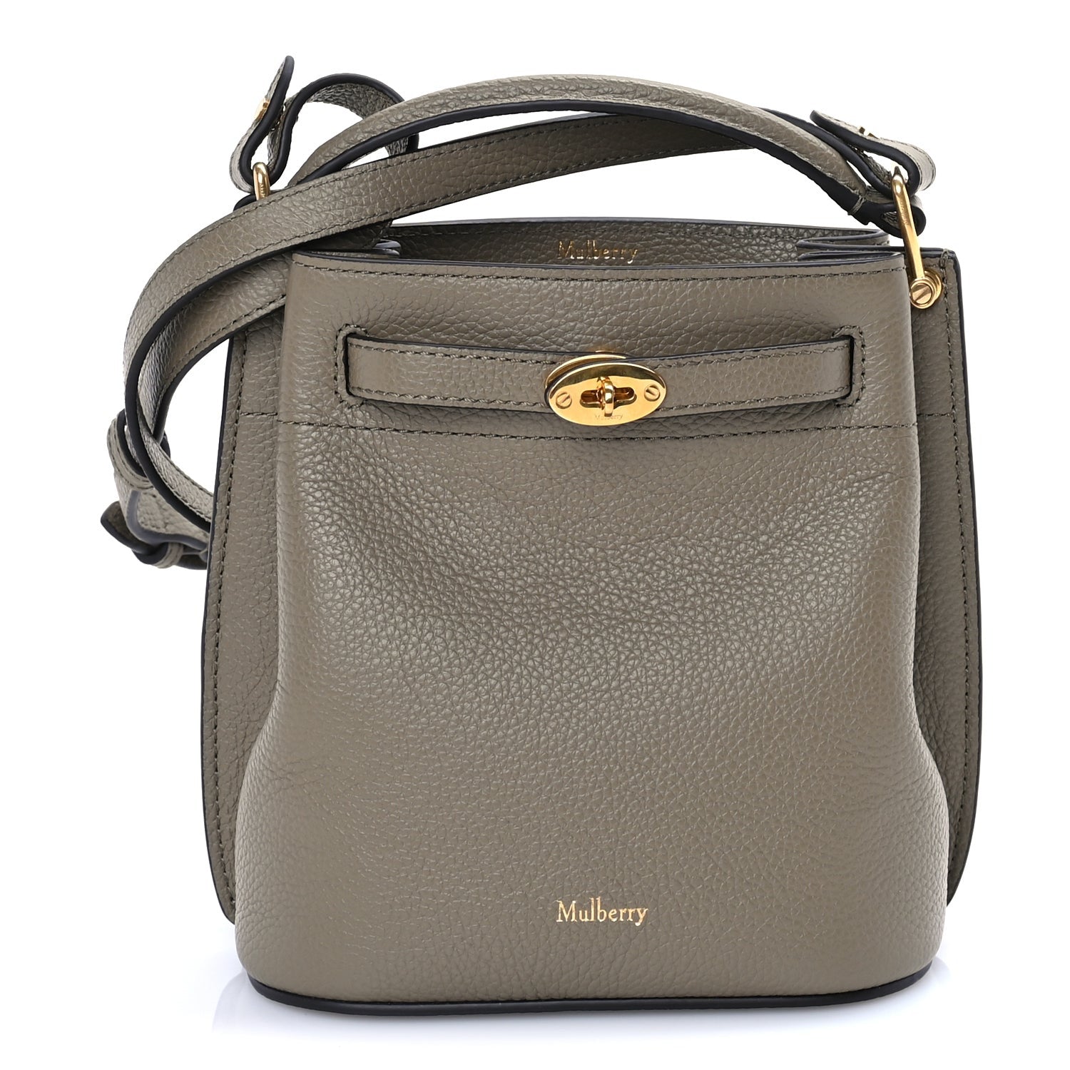Mulberry Grained Calfskin Islington Bucket Bag  Linen Green 1 of 7