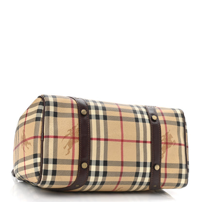 Burberry Haymarket Check Studded Bowler Brown 3 of 14