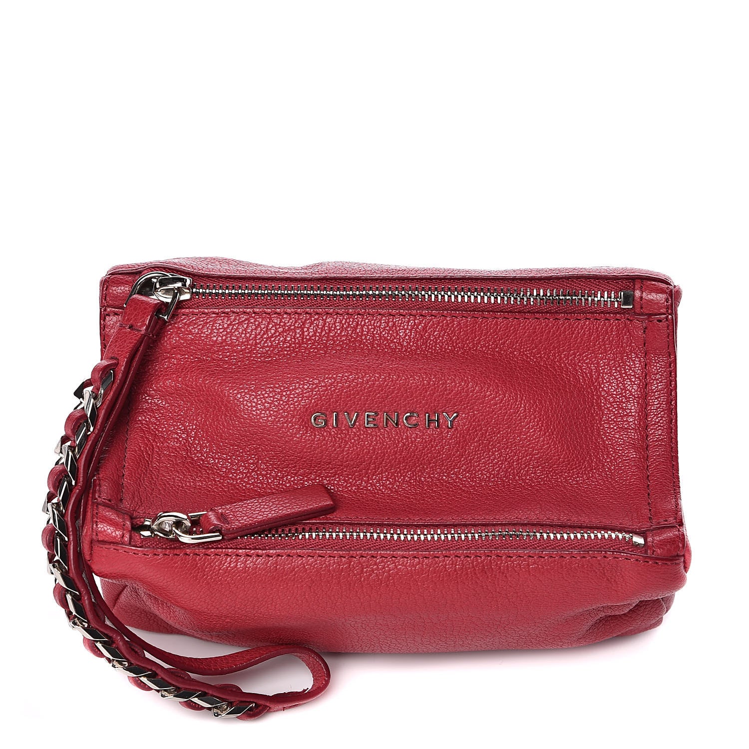 Givenchy Sugar Goatskin Pandora Wristlet Raspberry 1 of 10