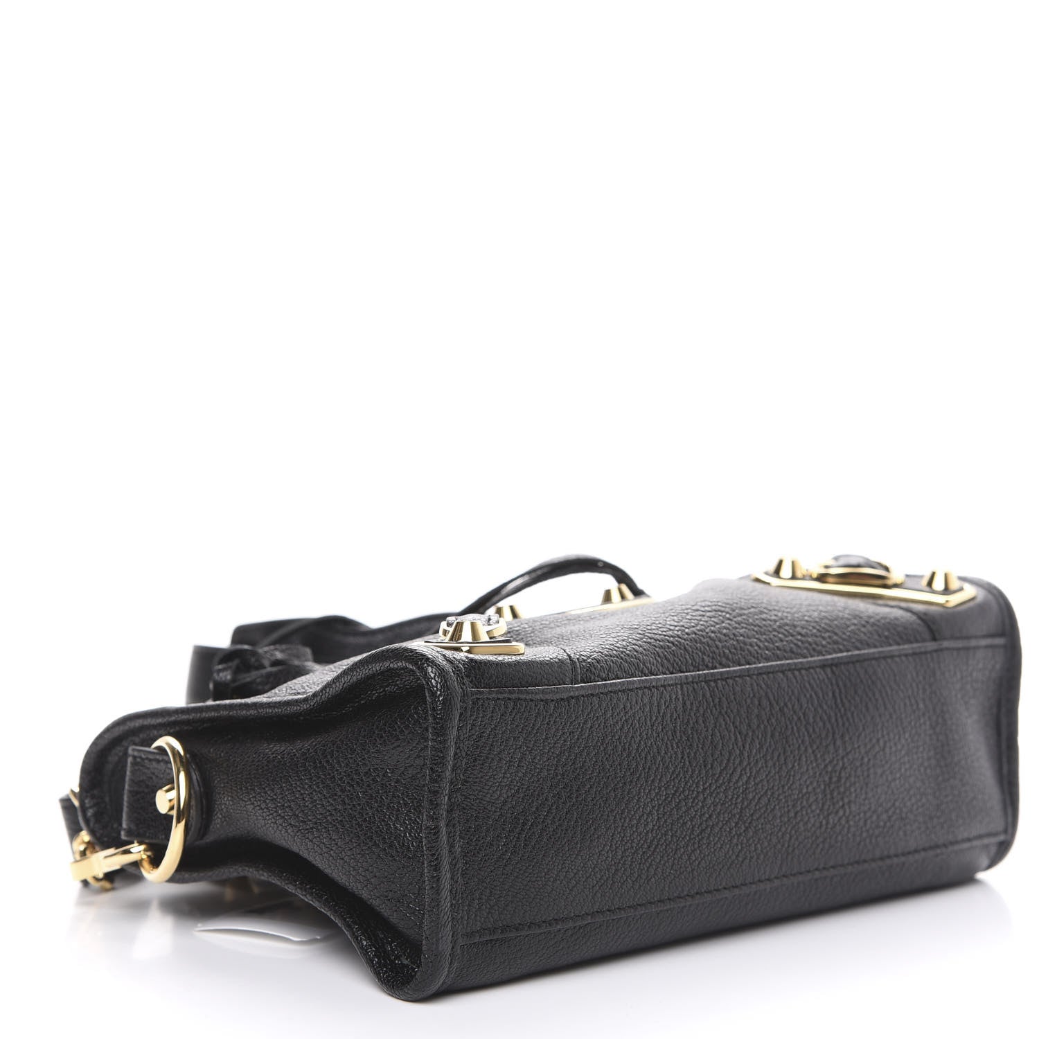 Balenciaga Chevre Gold Metallic Edge Hardware Mini City Black 4 of 8
