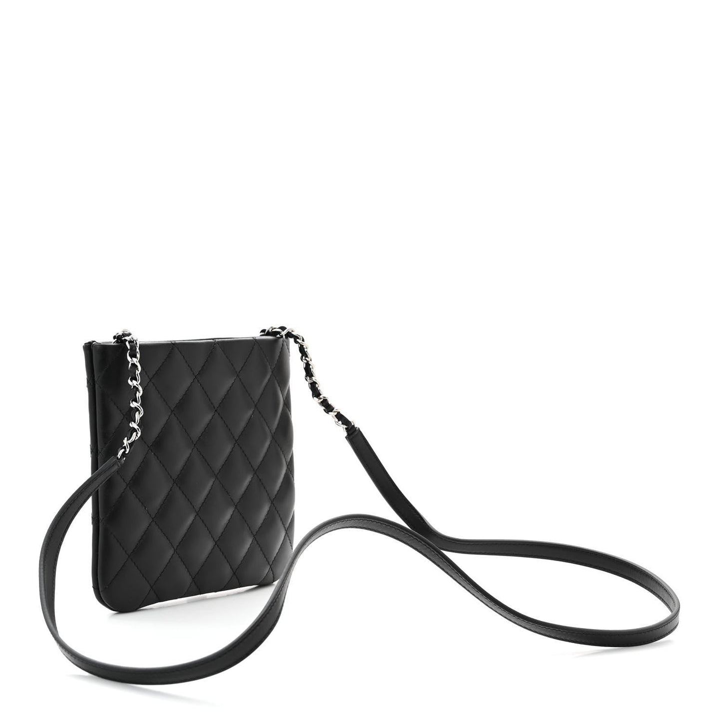Lambskin Quilted Crossbody Bag Black