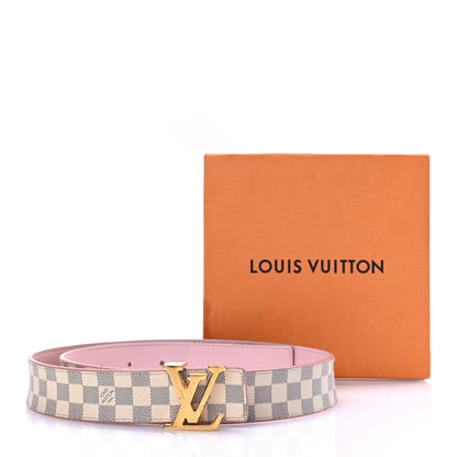 Louis Vuitton Damier Azur 30mm LV Initiales Reversible Belt 80 32 Pink 6 of 6