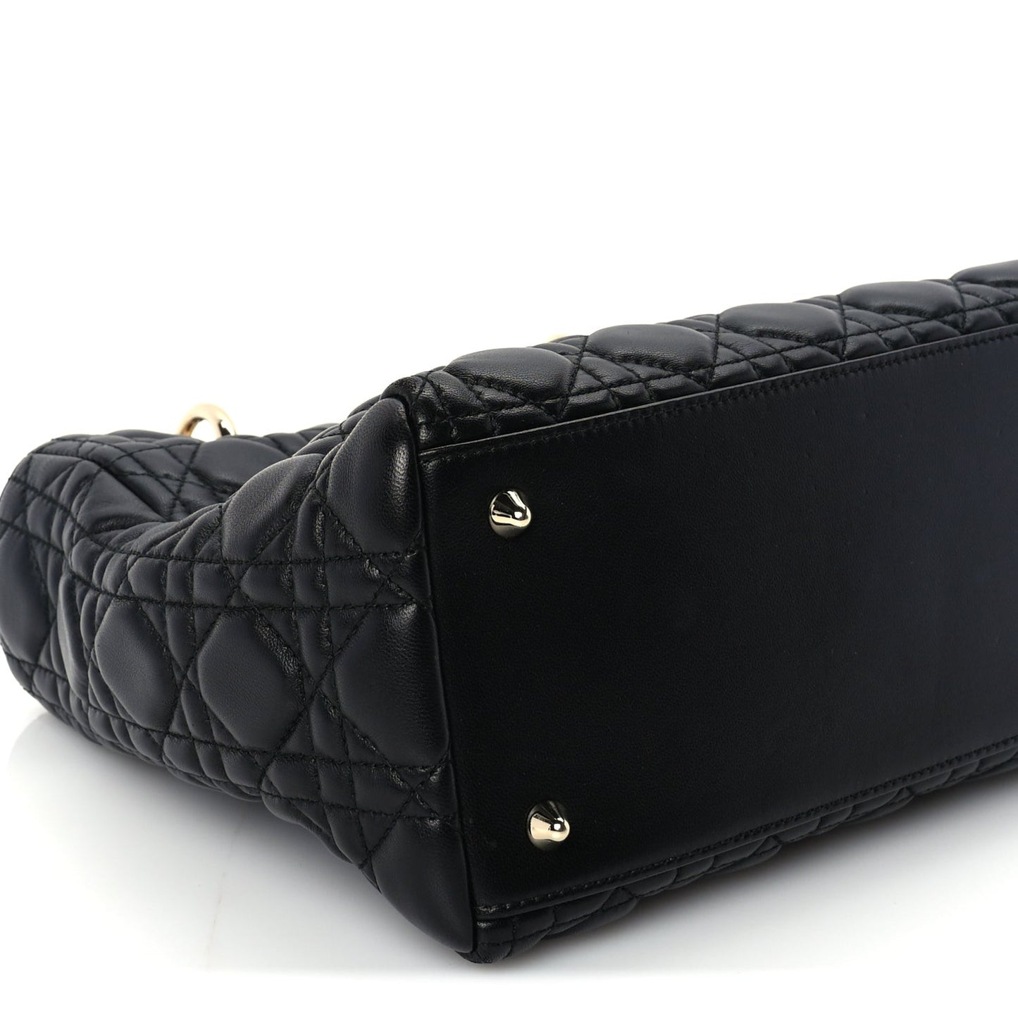 Lambskin Cannage Medium Lady Dior Black