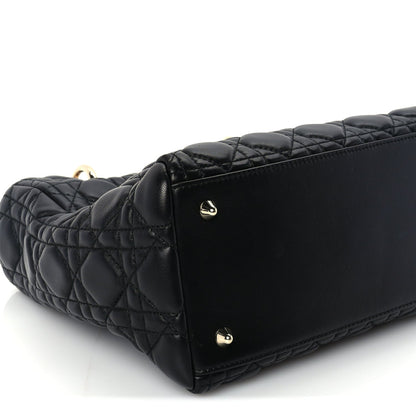 Christian Dior Lambskin Cannage Medium Lady Dior Black 7 of 8