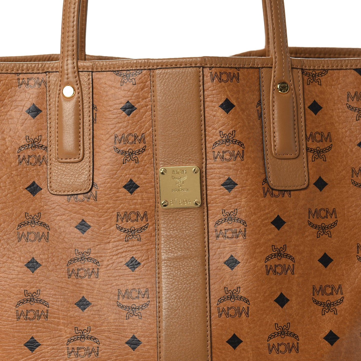 Visetos Medium Liz Reversible Shopper Tote Cognac