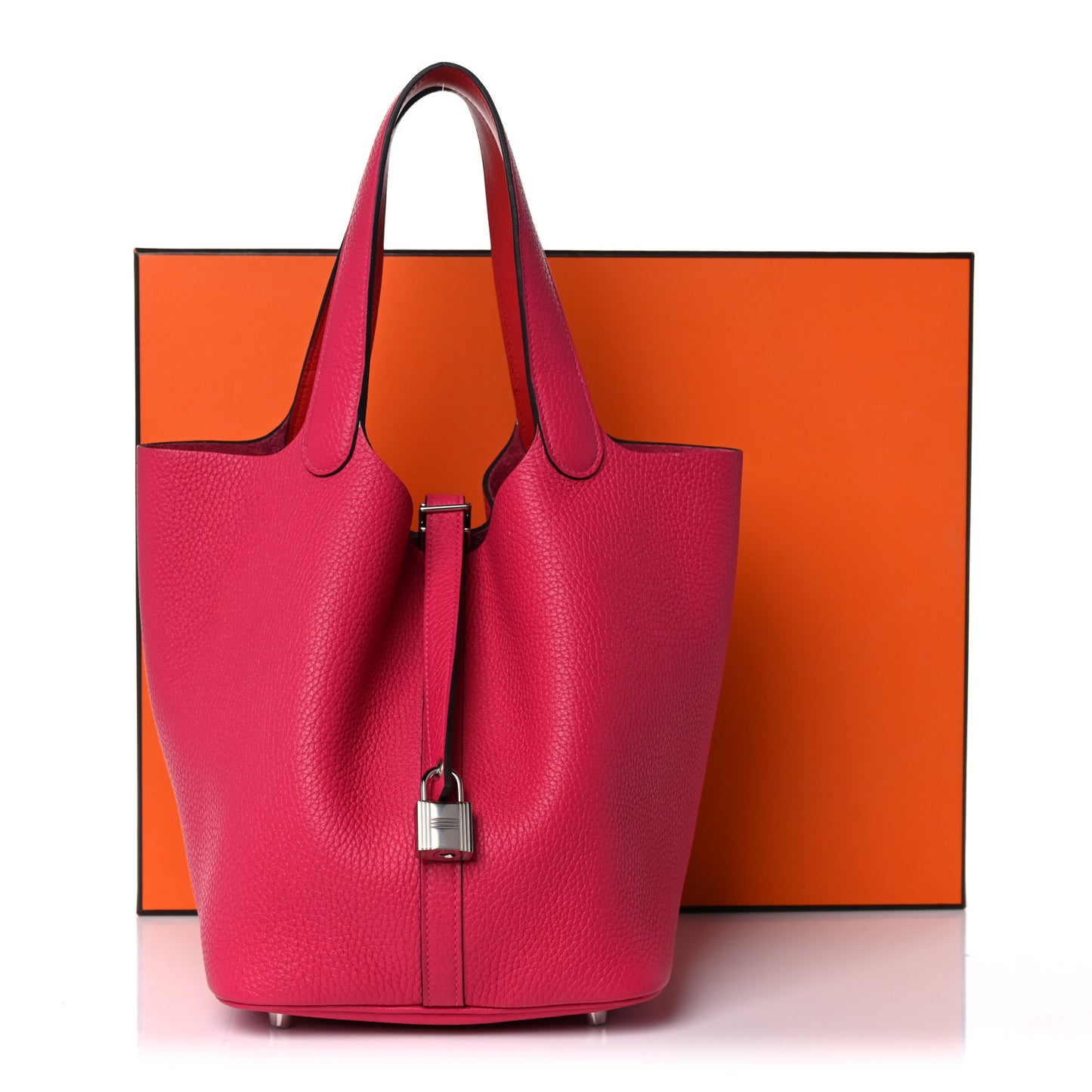 Taurillon Clemence Picotin Lock 22 MM Rose Mexico