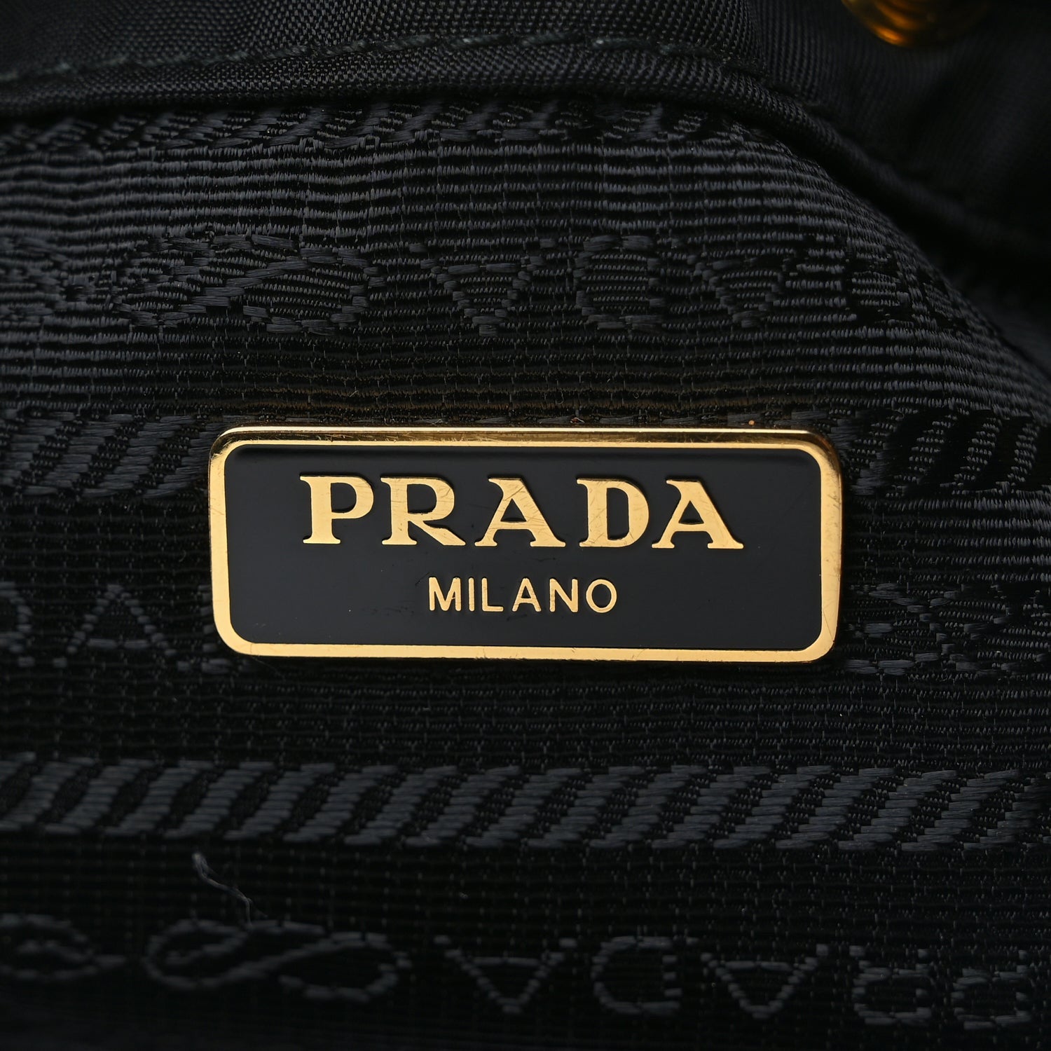 Prada Saffiano Tessuto Nylon Mini Bucket Crossbody Bag Black 10 of 14