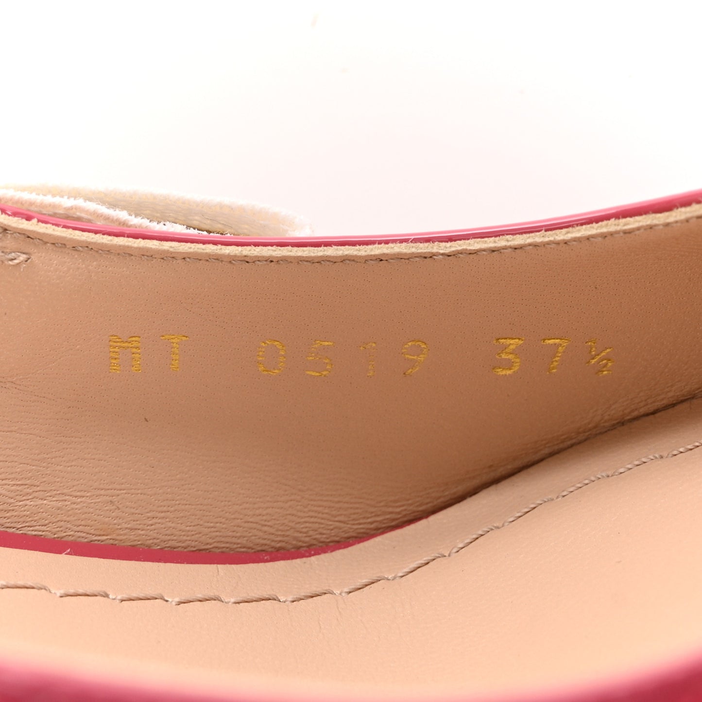 Patent Ribbon J'Adior Slingback 65mm Pumps 37.5 Fraise