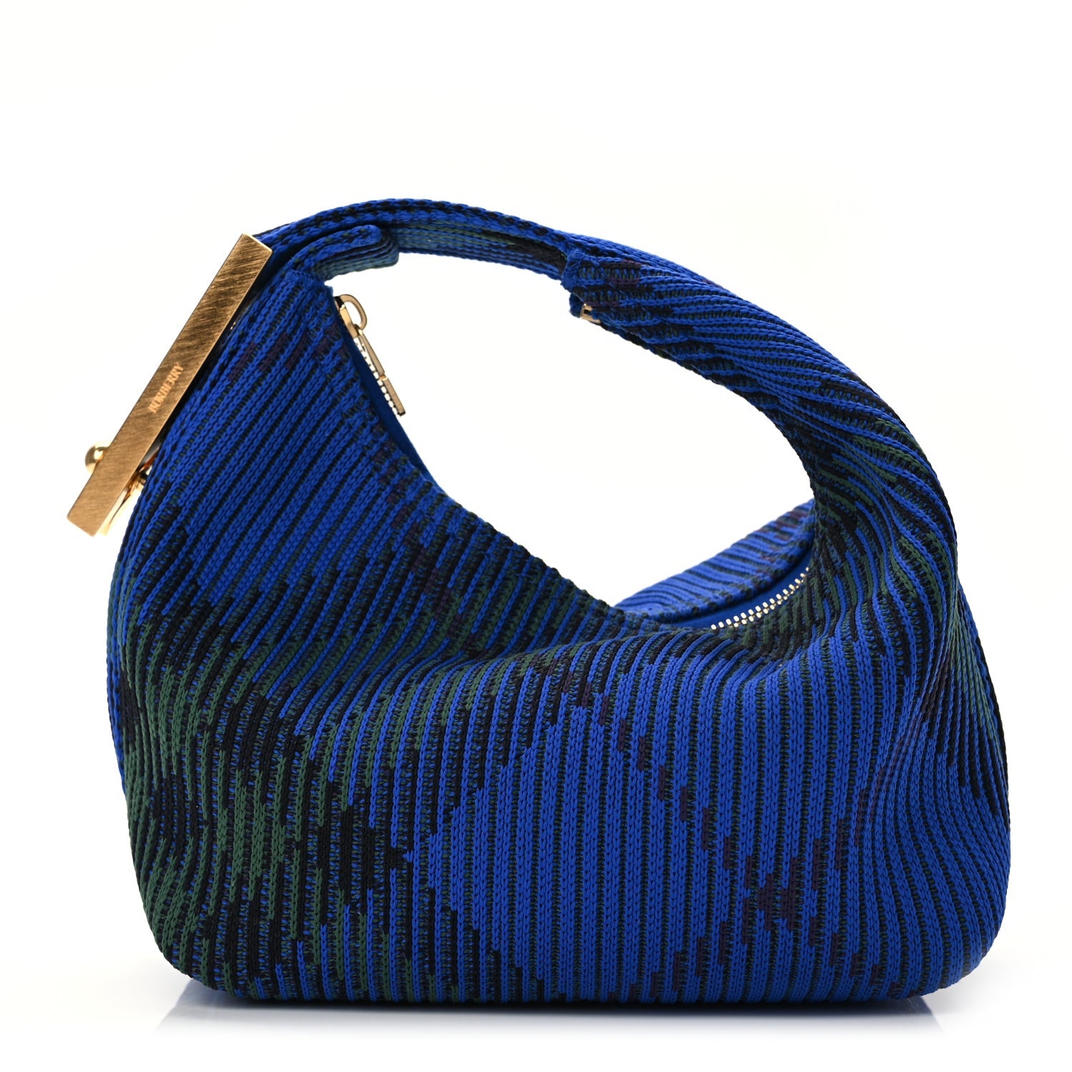 Burberry Canvas Knitted Check Mini Peg Duffle Bag Knight 1 of 7