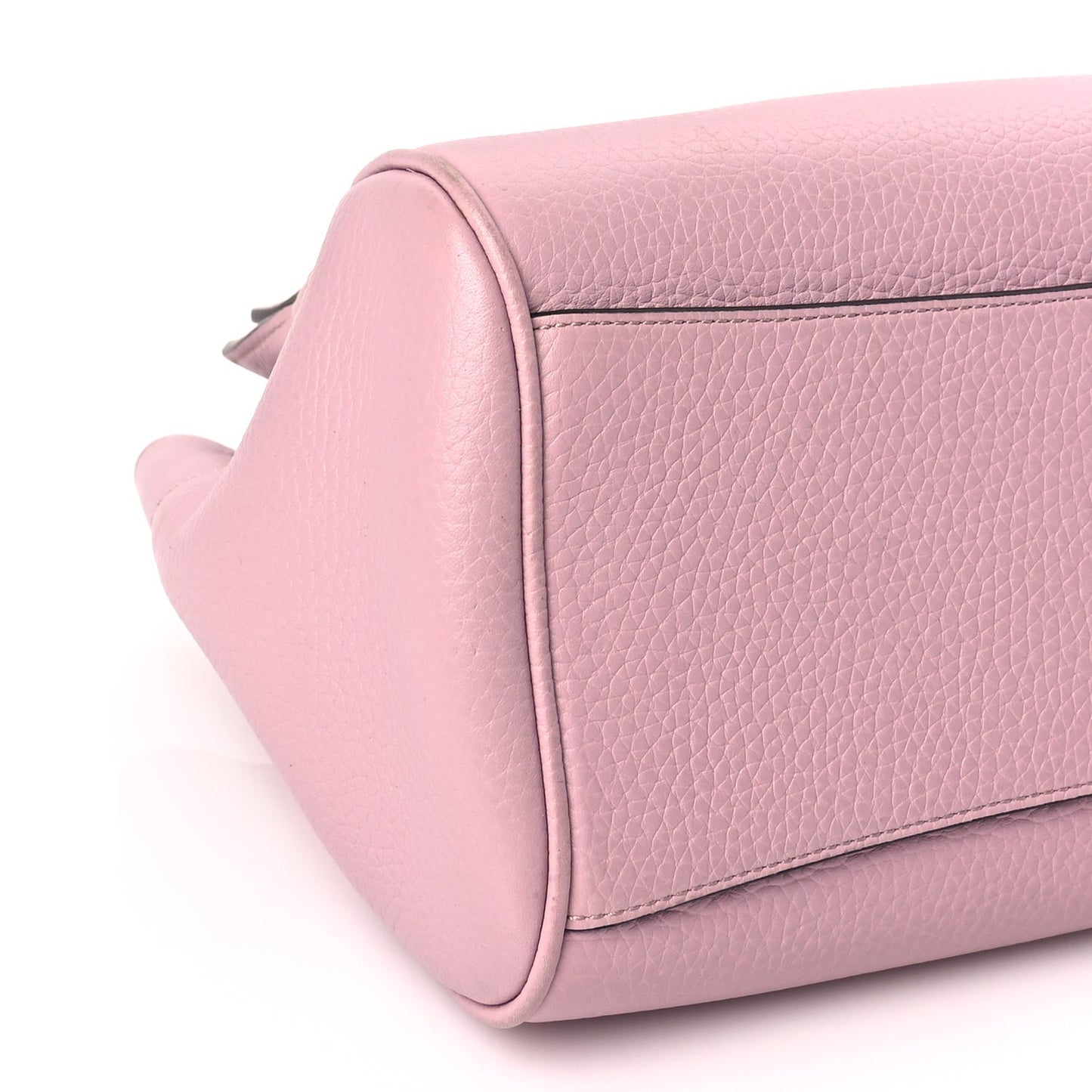 Heavy Grain Calfskin Small Belted Bayswater Tote Powder Pink Powder Pink