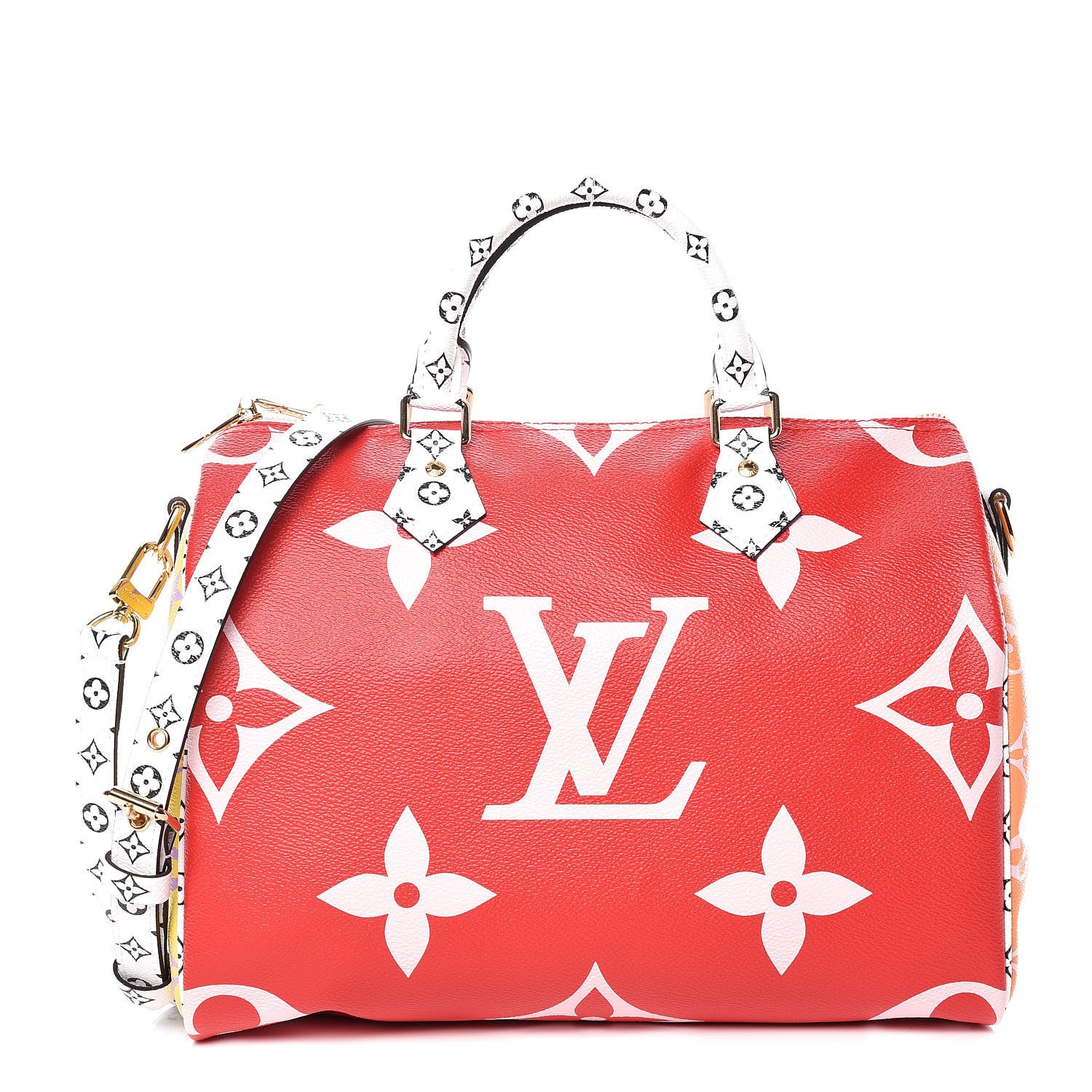 Louis Vuitton Monogram Giant Speedy Bandouliere 30 Rouge 1 of 9