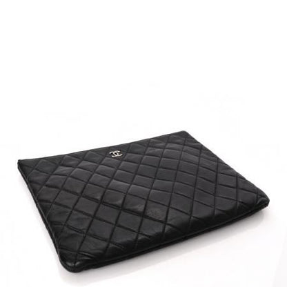 Chanel Lambskin Quilted Medium Cosmetic Case Black 4 of 11