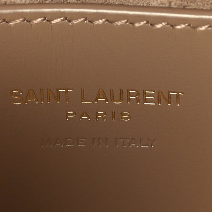 Saint Laurent Box Calfskin Mini Voltaire Top Handle Bag  Dark Cork 8 of 8