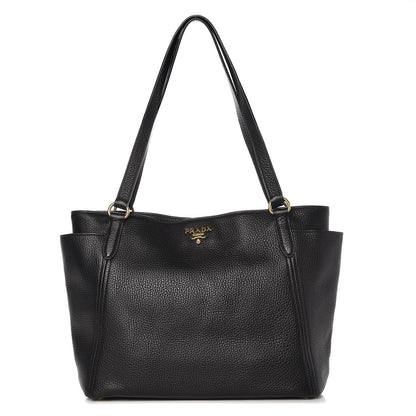 Prada Vitello Daino Tote Nero Black 1 of 8