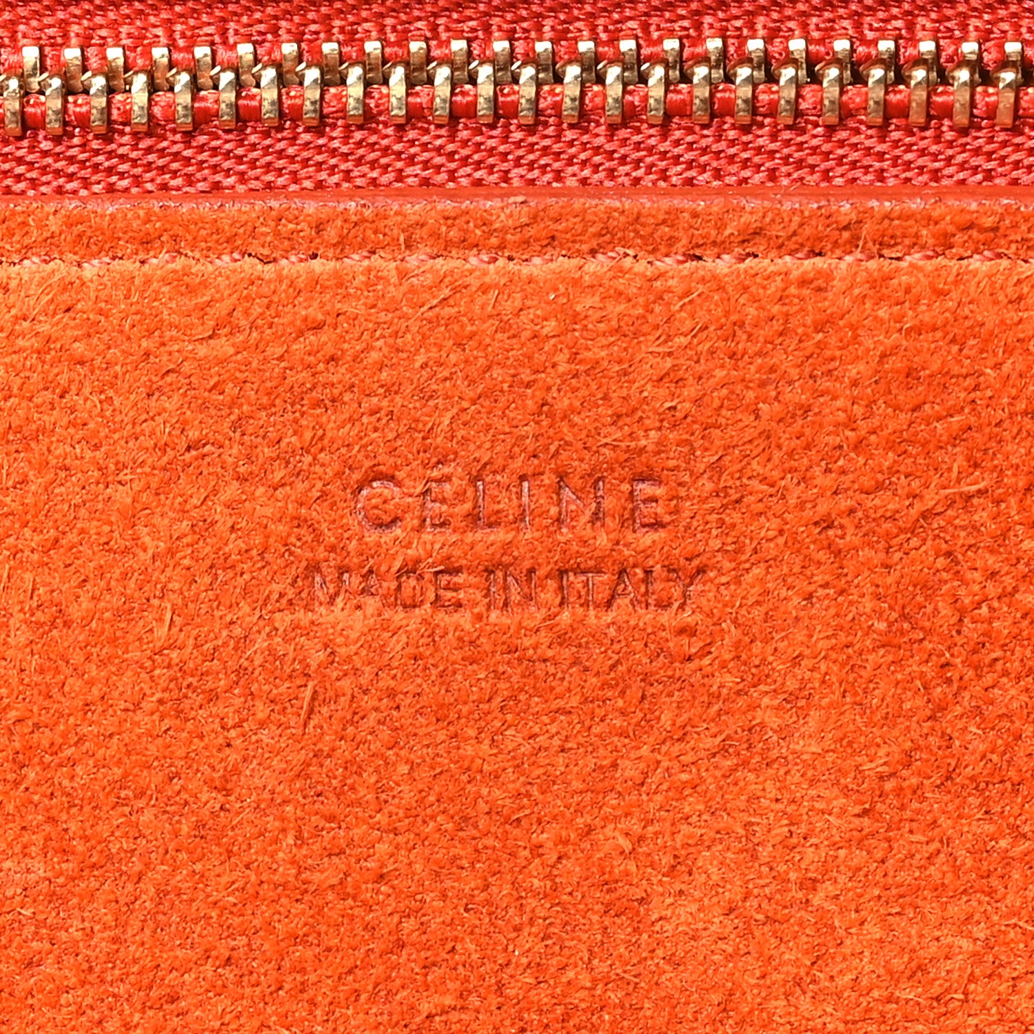Celine Bullhide Calfskin Small Ring Handbag Burnt Orange 6 of 13
