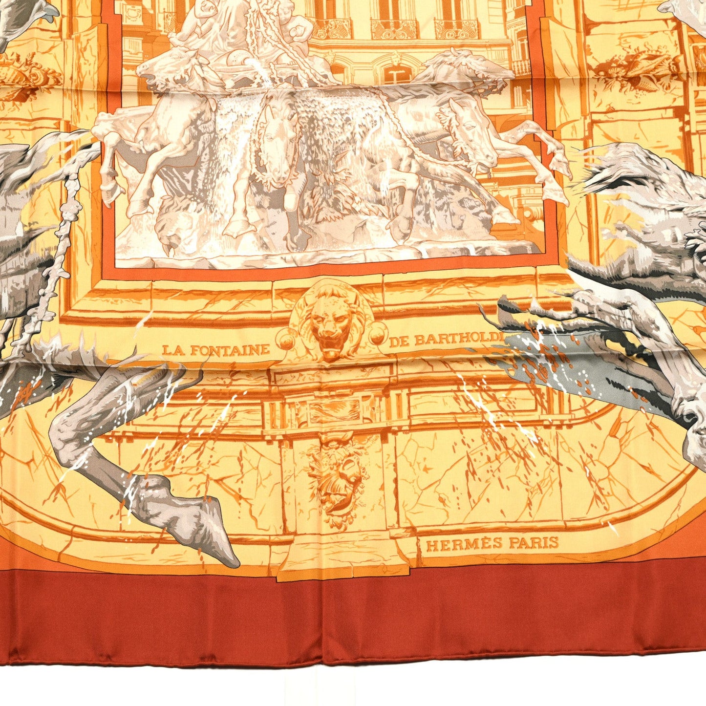 Silk La Fontaine De Bartholdi Scarf 90
