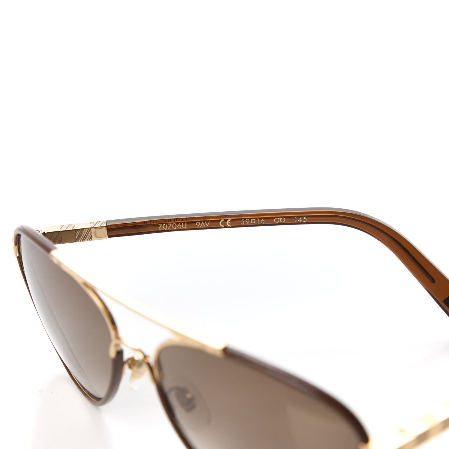 Louis Vuitton Attraction Pilot Sunglasses Z0706U Brown 7 of 8