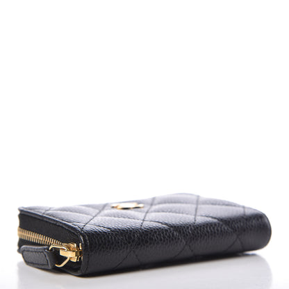 Chanel Caviar Quilted Zip Coin Purse Black 4 of 8