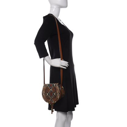 Chloe Python Embossed Calfskin Mini Marcie Round Crossbody Bag Multicolor 2 of 10