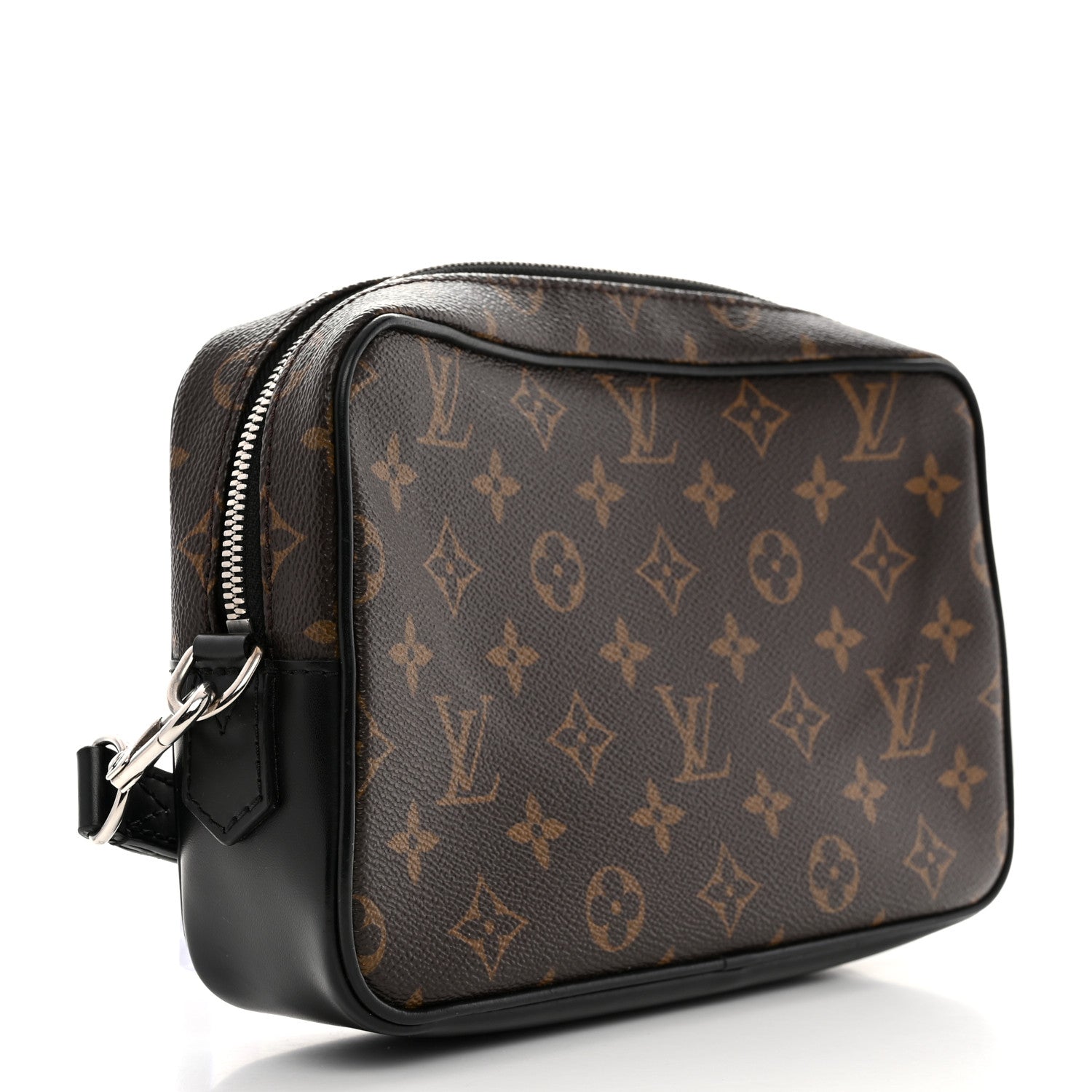 Louis Vuitton Monogram Macassar Kasai Clutch Black 3 of 7