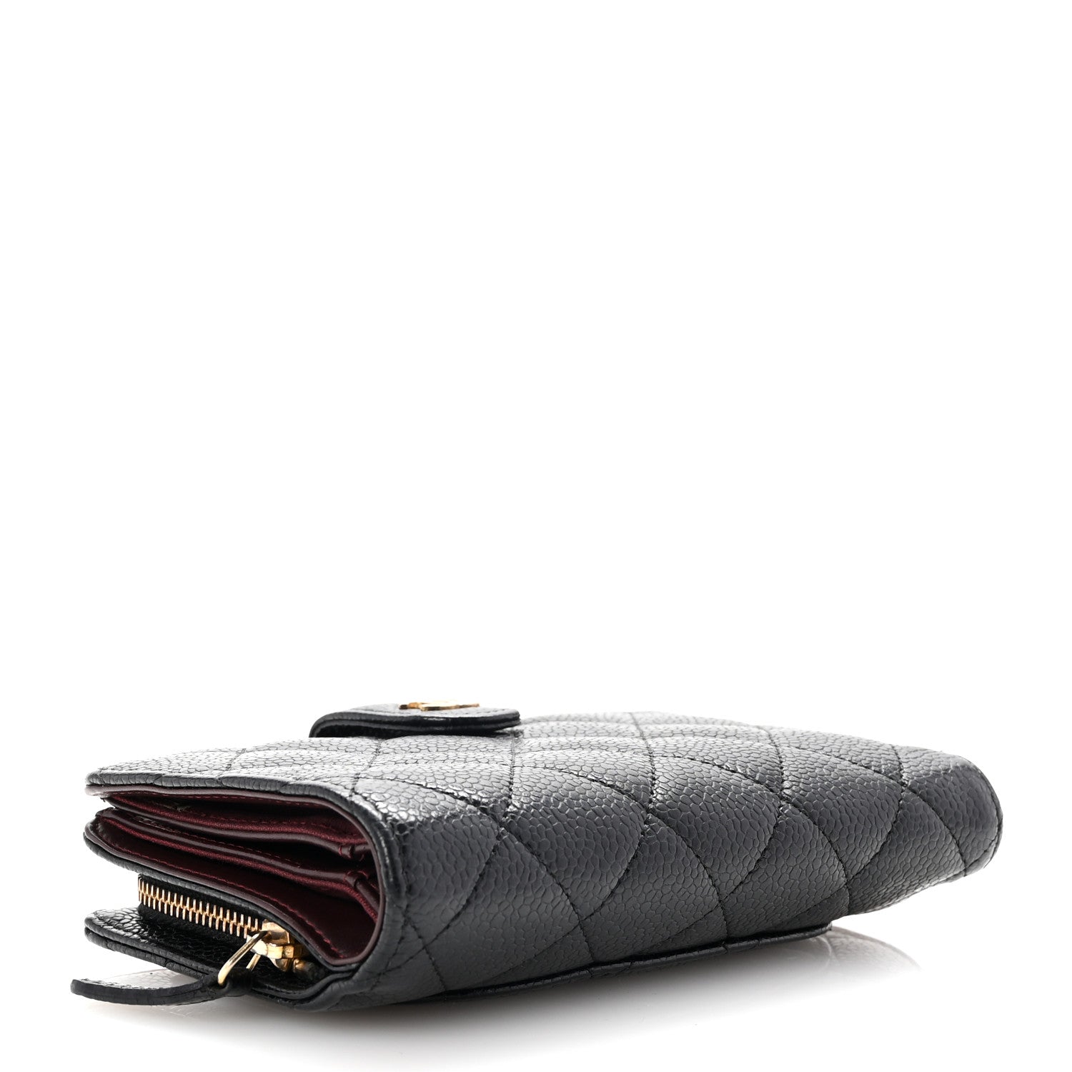 Chanel Caviar Quilted CC French Wallet Black 4 of 8