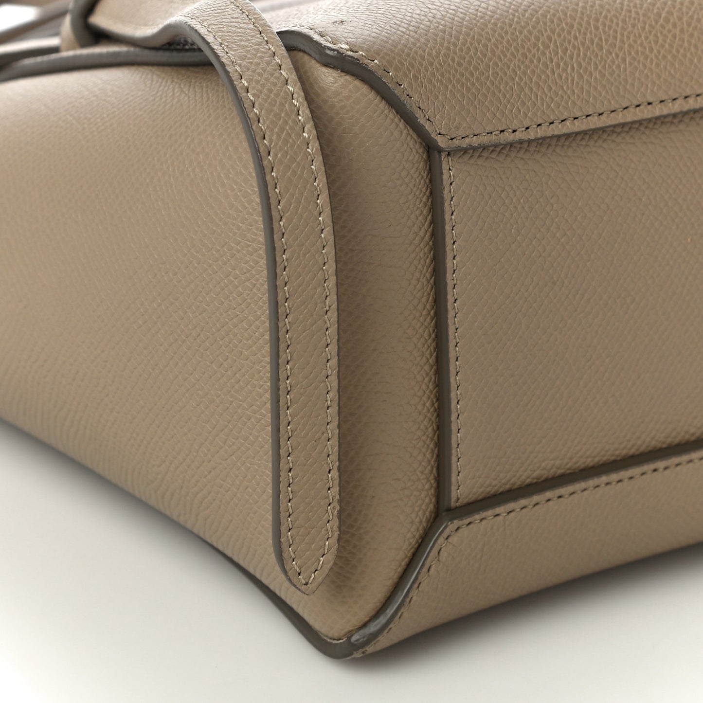 Grained Calfskin Nano Belt Bag Light Taupe