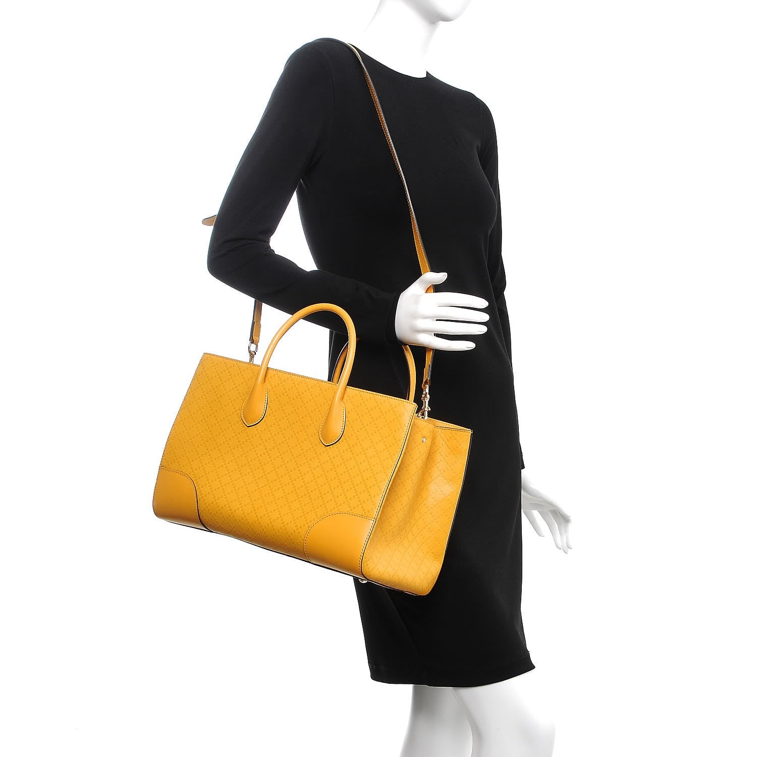 Gucci Hilary Lux Bright Diamante Medium Top Handle Bag Bumblebee 2 of 9