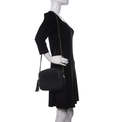 Chanel Iridescent Caviar Quilted Small Coco Tassel Camera Case Black 2 of 11